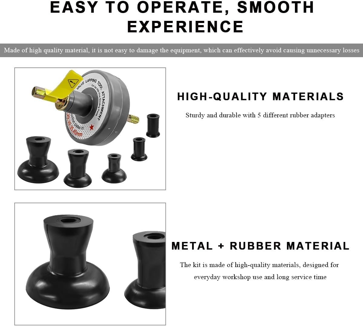 Valve Lapping Tool Kit Small Valve Lapping Tool & Compound Kit with 5 Suction…