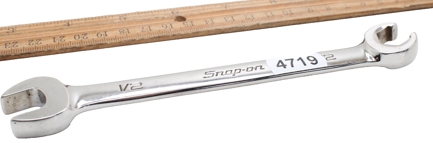 Snap On RXS16B 1/2″ Open End/Flare Nut Offset SAE Chrome Wrench USA