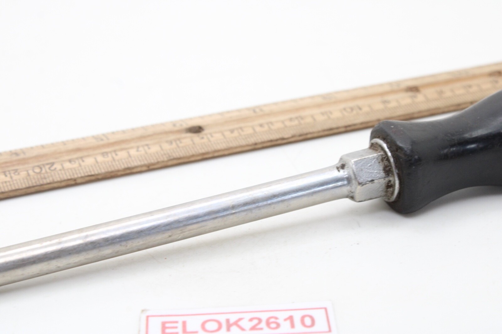 Snap-on SSD8 3/8″x12.5″ Flat/Slotted Black Hard Handle Screwdriver USA