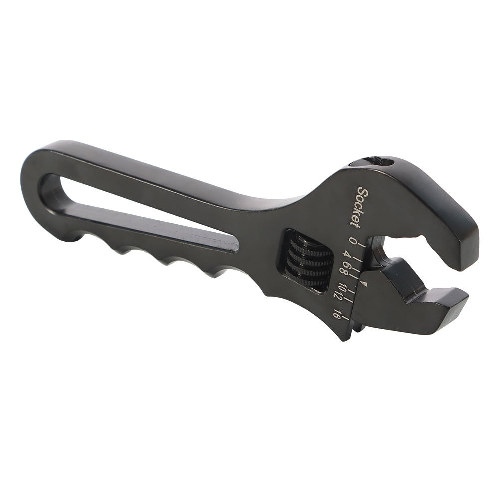 3AN-16AN Adjustable Wrench Black Aluminum Tool Spanner for Hose End Fitting