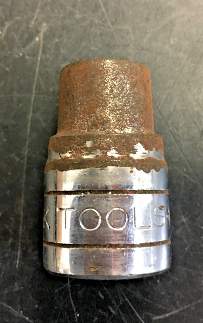 S-K TOOLS 40118 KNURLED SOCKET 9/16”, 1/2″ DRIVE, 6 POINT, USA