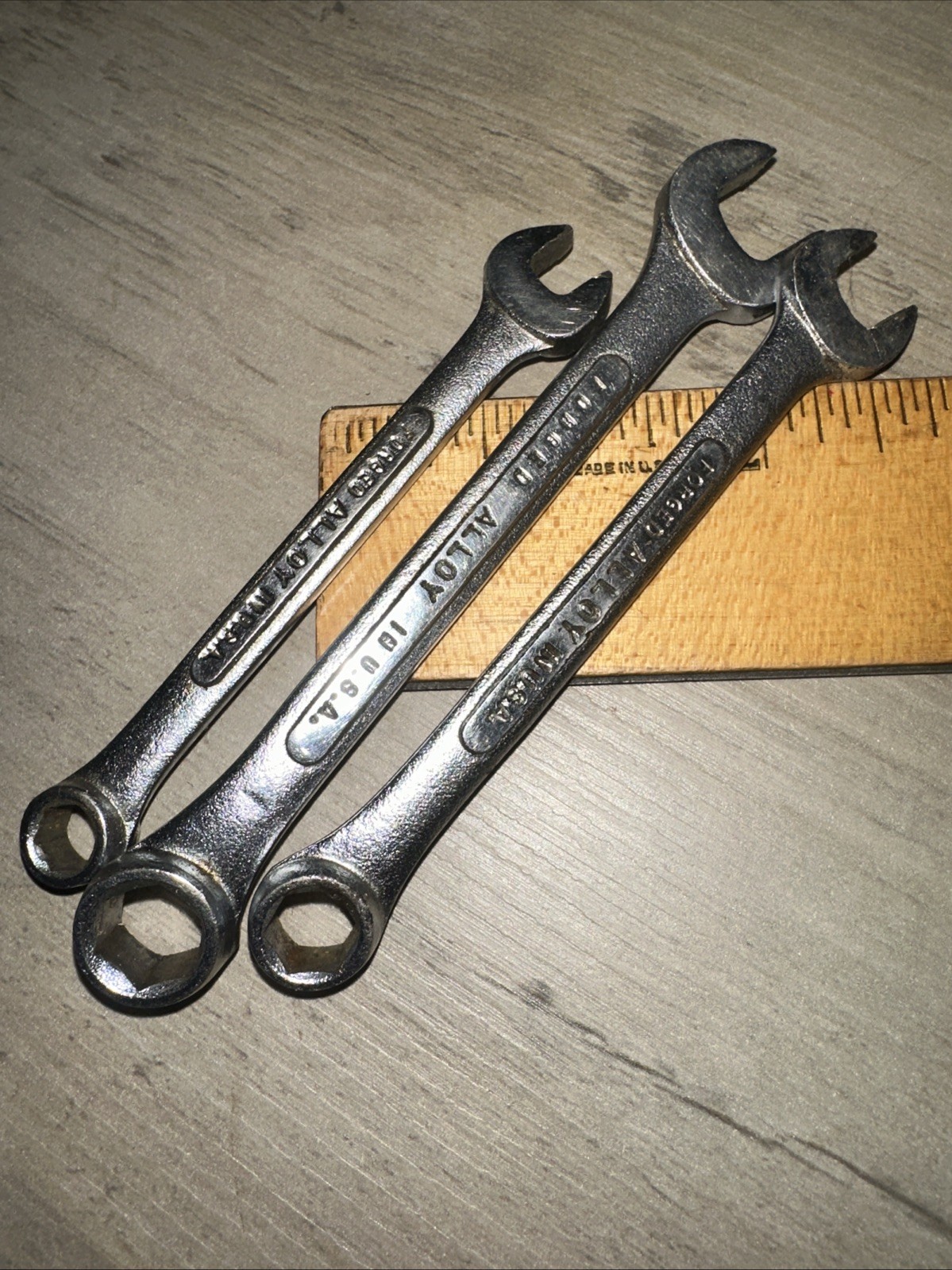 S-K Tools 3 Piece C-9, C-10, C-12, Combination Wrenches Used.
