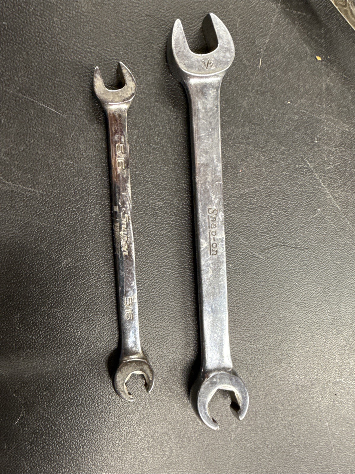 Snap on Tools RXS 2 Pc Metric Open End/Flare Nut Wrench SAE 1/2 5/16