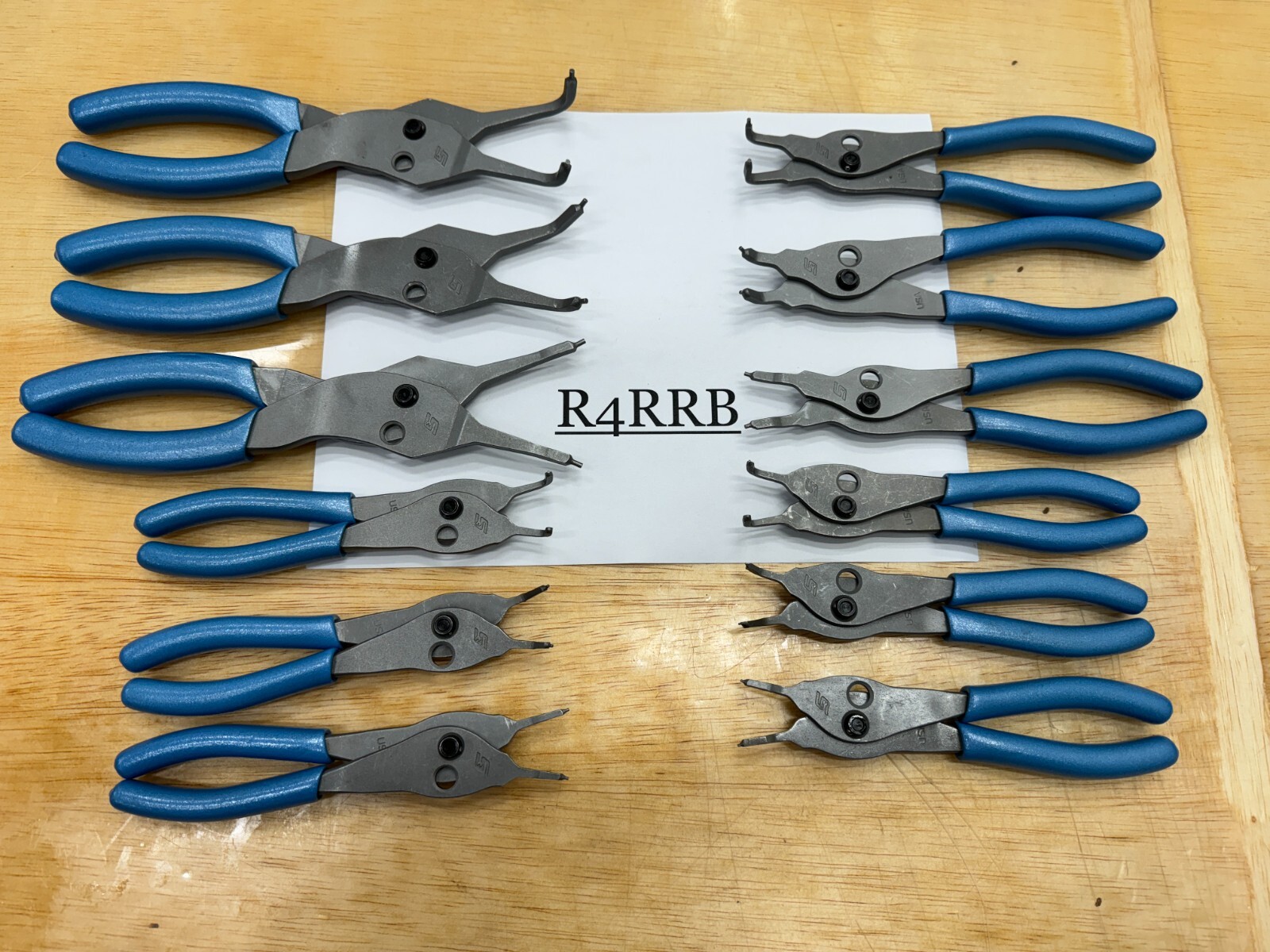 Snap-on Tools USA NEW RARE PEARL BLUE 12PC MASTER Snap Ring Plier Set SRPCR112PB