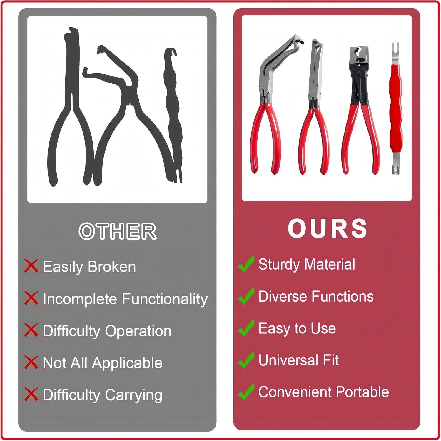Electrical Disconnect Pliers 60° Automotive Electrical Connector Separator