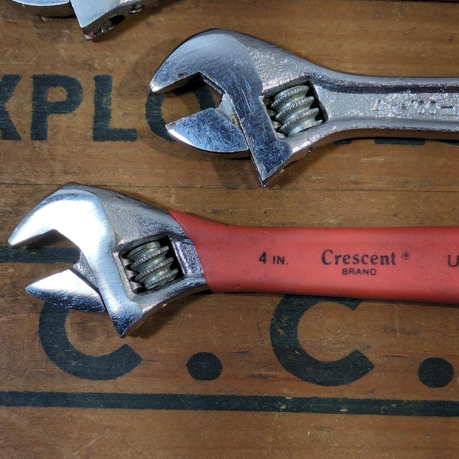 Vintage 4″ Adjustable Wrench USA Lot of 3, Crescent, JH Williams