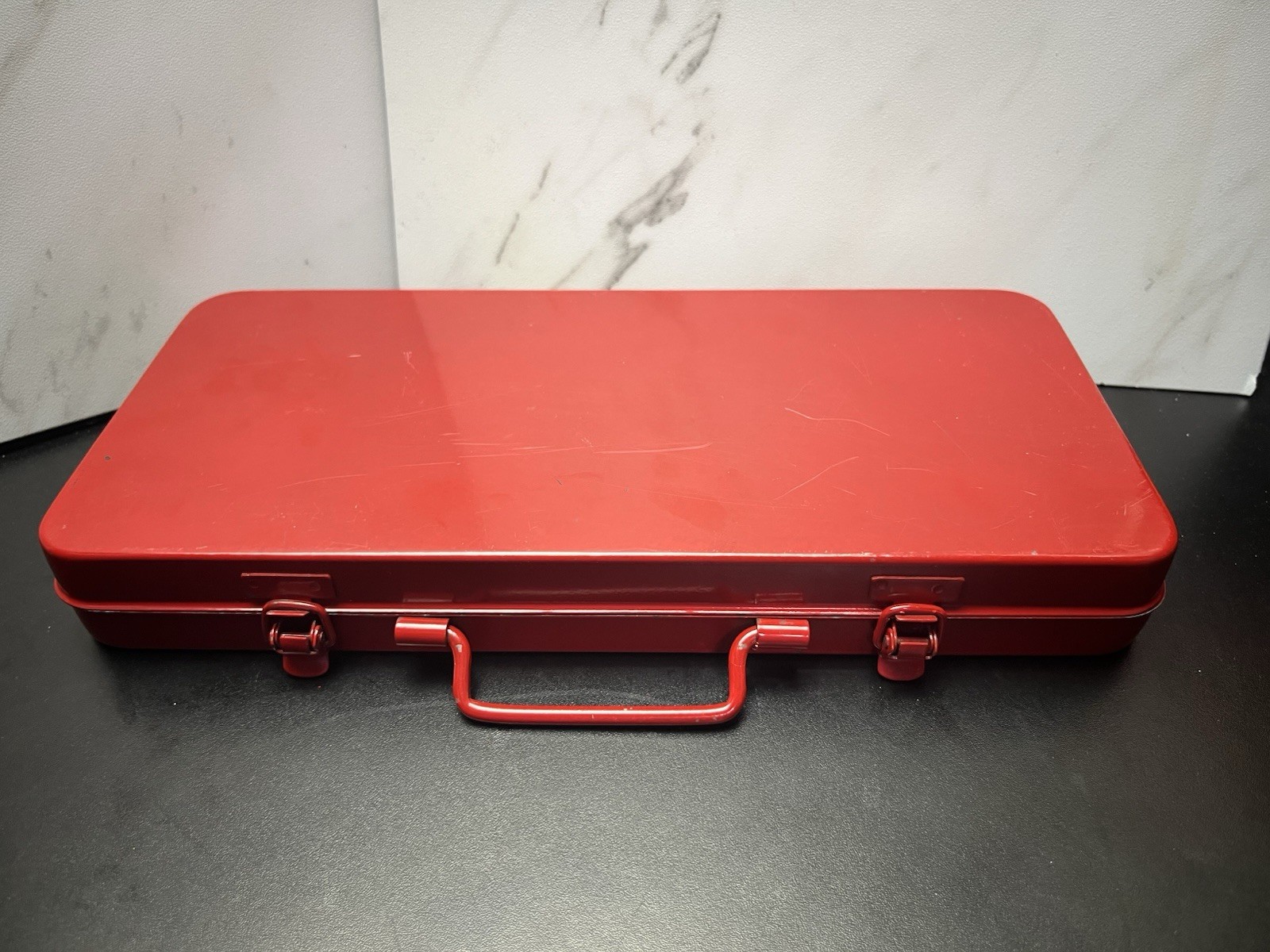 Vintage BernzOmatic S1438 21pc Socket Set 1/4” & 3/8” Drive Red Metal Case
