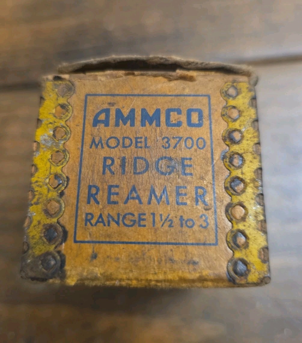 Ammco Ridge Reamer model 3700 2100 vintage mechanics tool box instructions