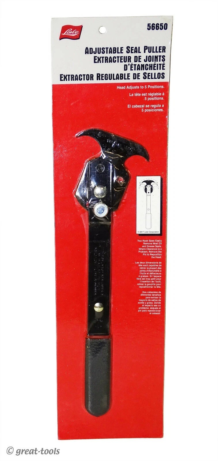 New Lisle Adjustable Seal Puller – oil, grease, axle, crankshaft seals