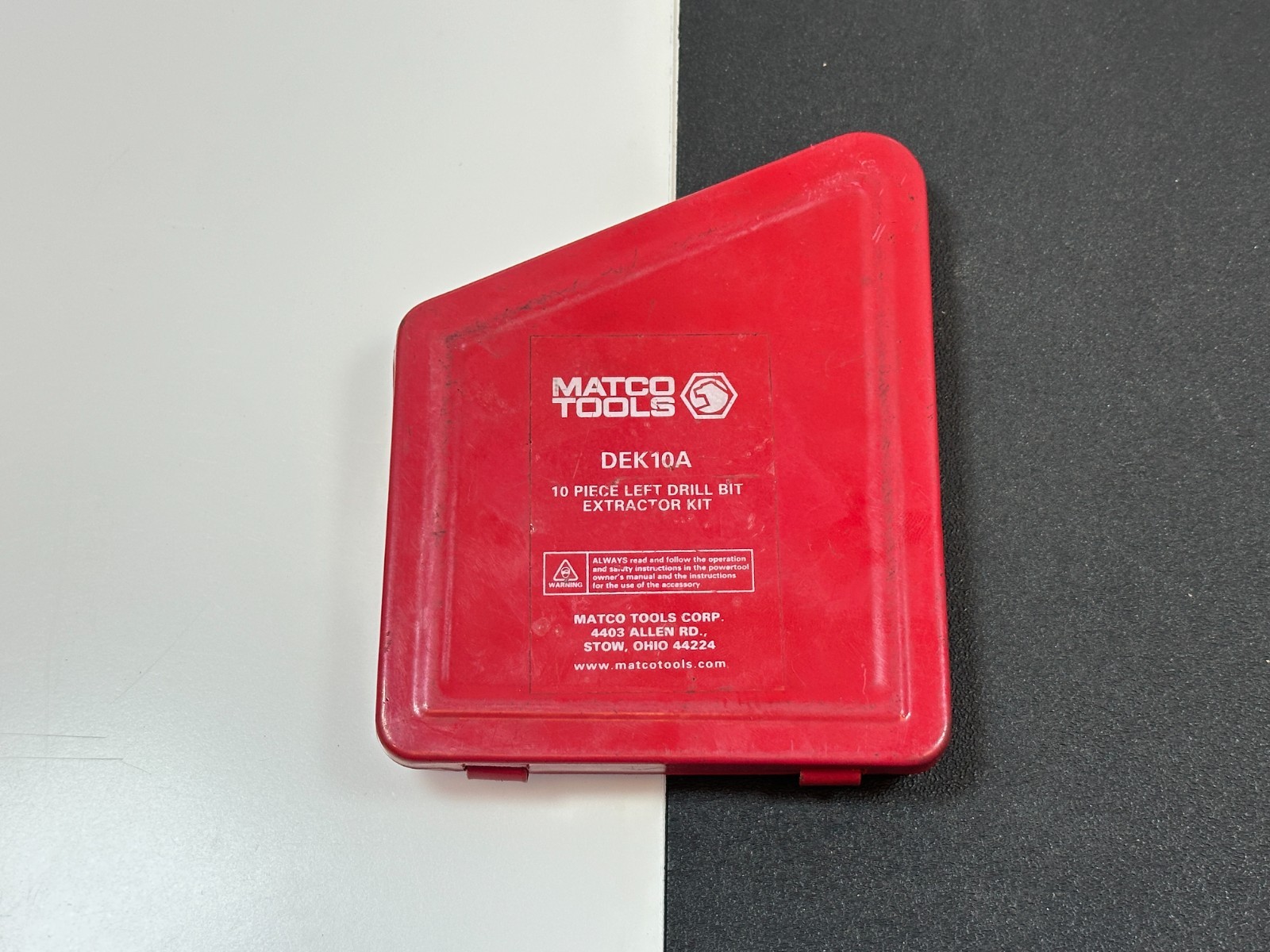 Matco Tools USA DEK10 Metal Case Only (No Tools) for Extractor Drill Bit Set