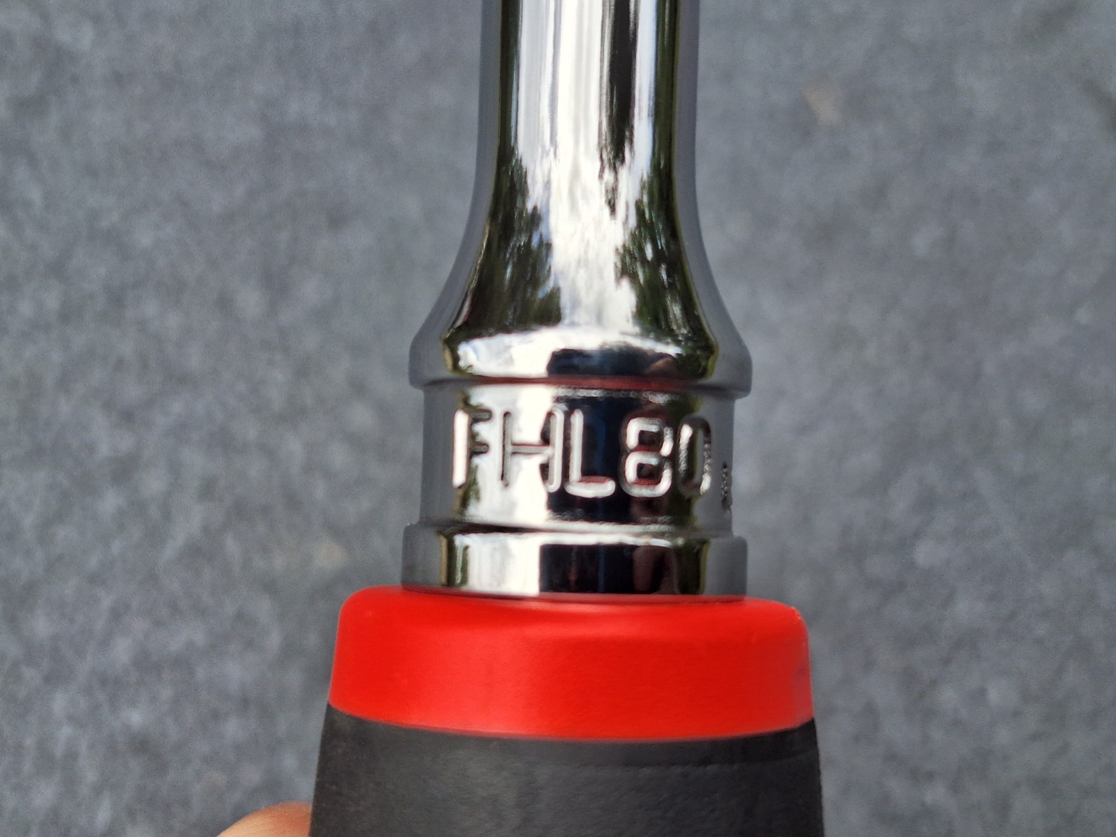 NOS 2019 Snap On FHL80 3/8″ Dr RED Soft Grip Long Fixed Head Ratchet NEW