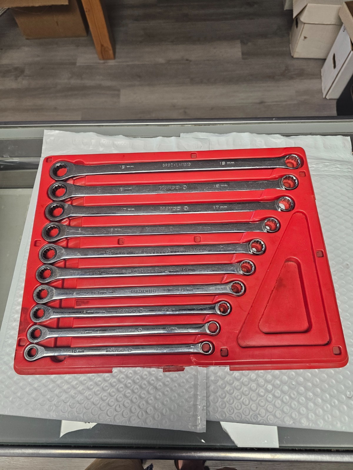 Matco GRBZXLM 10pc Extra Long 10mm-19mm Ratcheting Set