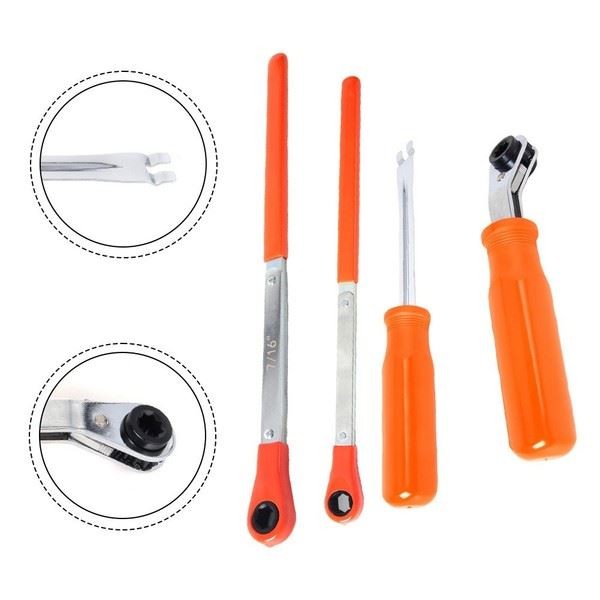 Automatic Slack Adjuster Tool Kit 4 Pieces for Truck Trailer Air Brake Systems