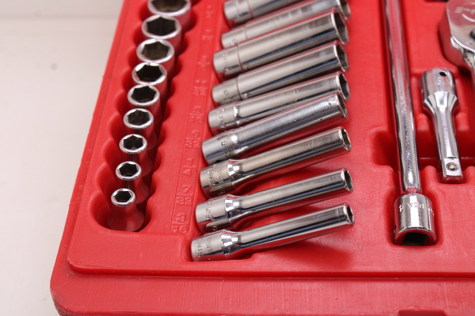 Snap-on 144TMPB 44 Piece 1/4″ Drive 6-Point Metric/ SAE General Service Set USA