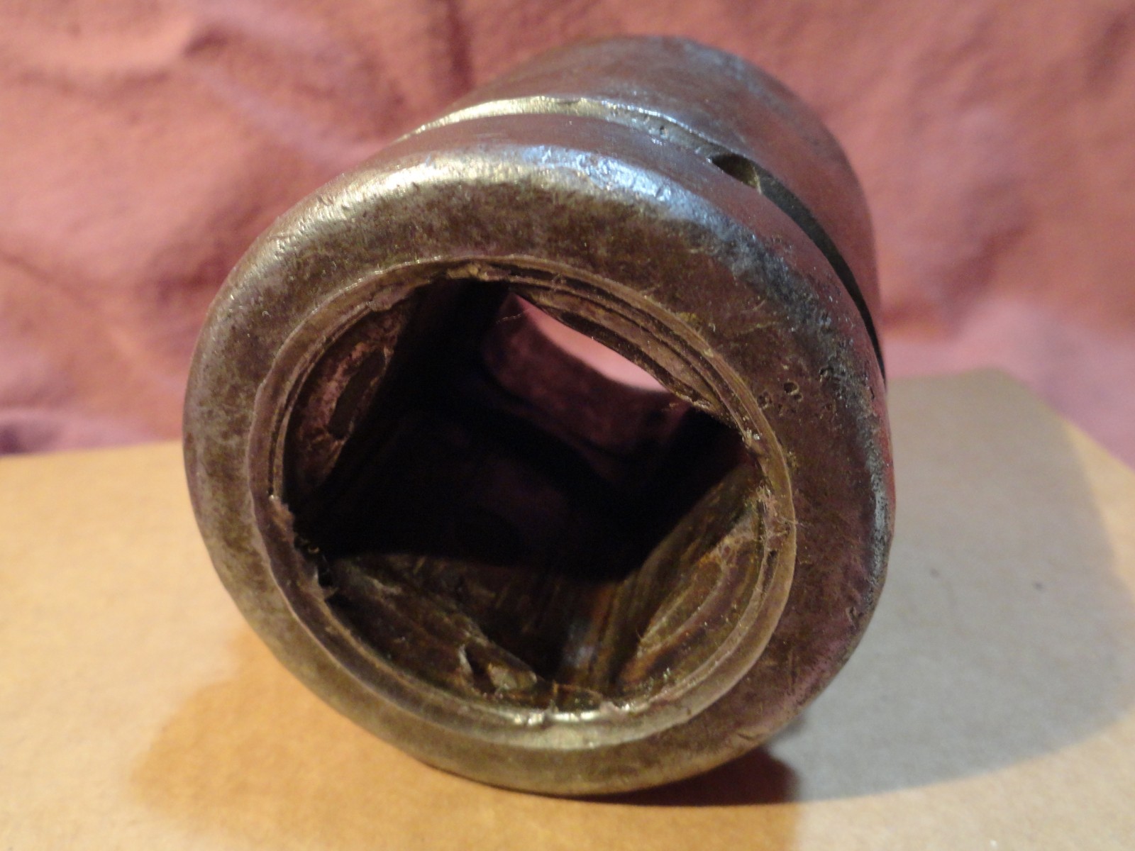 1″ DRIVE 4 POINT USED IMPACT SEMI LUG NUT SOCKET GOOD USEABLE CONDITION TAIWAN