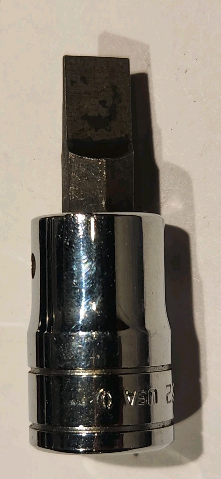 Snap On 3/8″ Drive 3/8″ Flat Tip Short Bit Driver Socket USA F62E