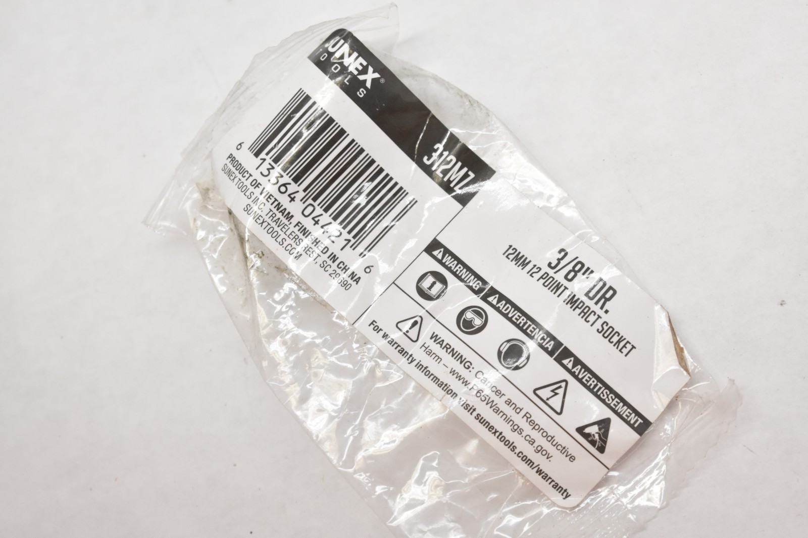 Sunex SUU-312MX 3/8″ Drive 12mm 12 Point Metric Standard Impact Socket