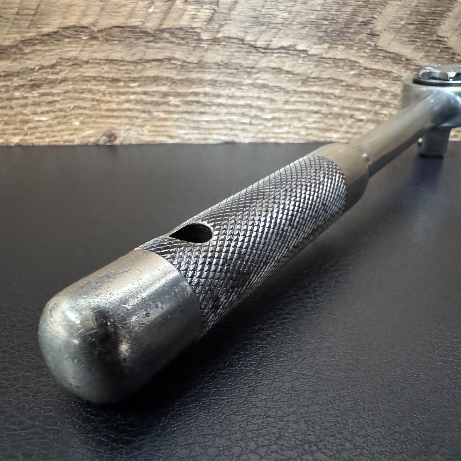 DURO-CHROME 675A 1/2 Drive Ratchet Reversible w/ Knurled Handle 10″ Vintage USA
