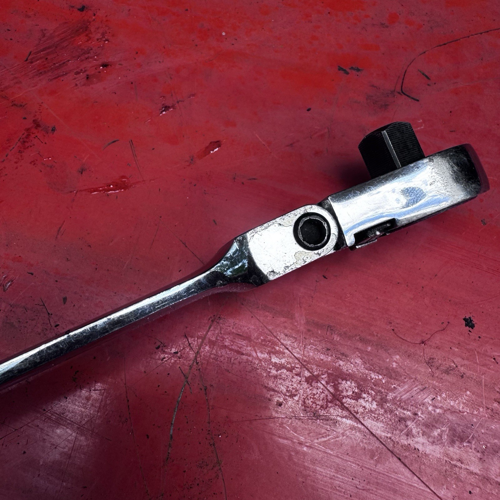 Pittsburgh Pro Extra Long Double Flex Head Ratchet 3/8” Drive Chrome