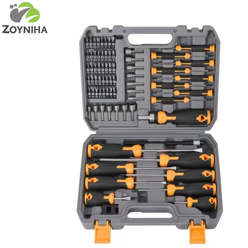 73pc Precision Magnetic Screwdriver Hex Torx Phillips Bit Set Flexible Extension