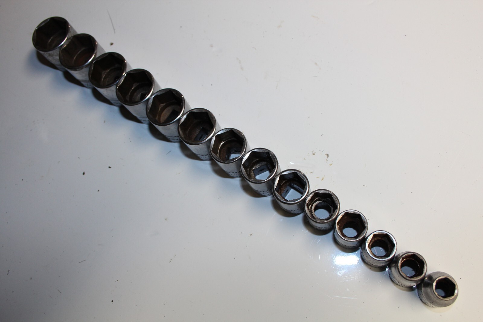 SNAP-ON TOOLS 3/8″ DRIVE 6-Point Metric Shallow Socket SET 14pcs USA