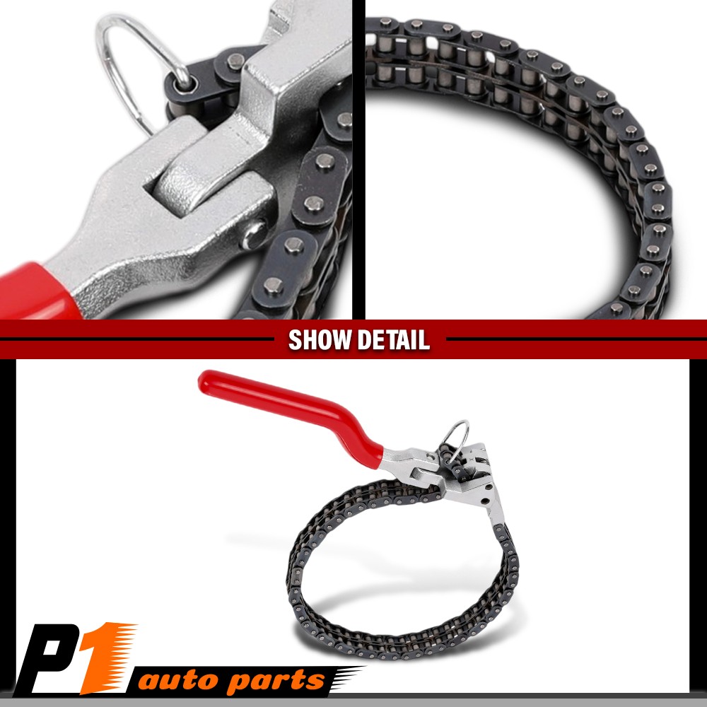 Heavy-Duty Ratcheting Chain Wrench Oil Filter Change Pipe Fittings 60-160mm