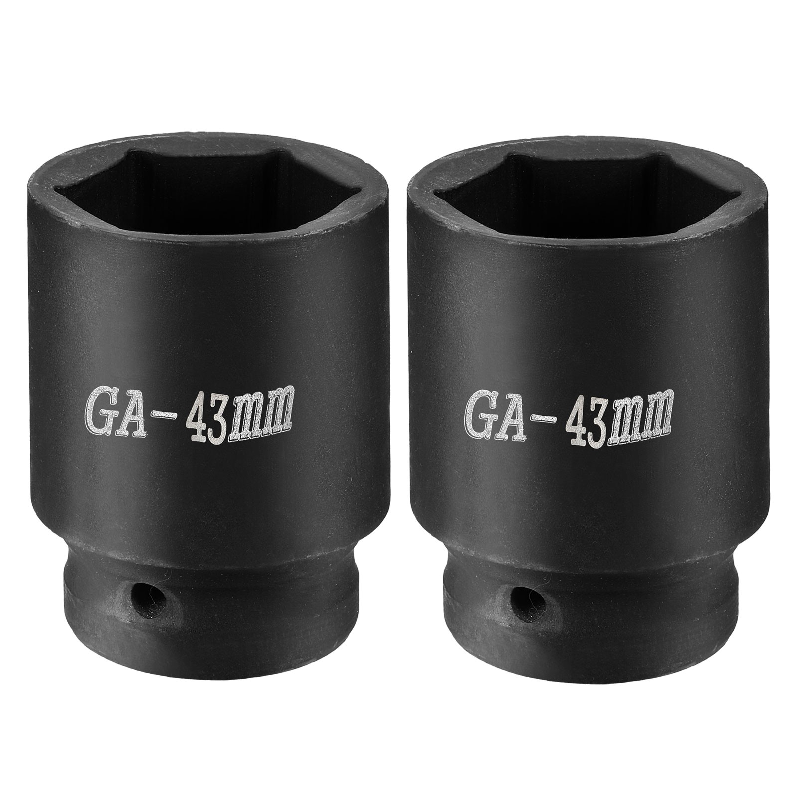 2pcs 1 Inch Drive 43mm 6 Point Impact Socket Chromium Vanadium Steel