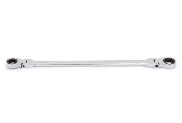 Welzh Werkzeug Extra Long Double Ended Flexi-Head Aviation Ratchet Spanner 14×15