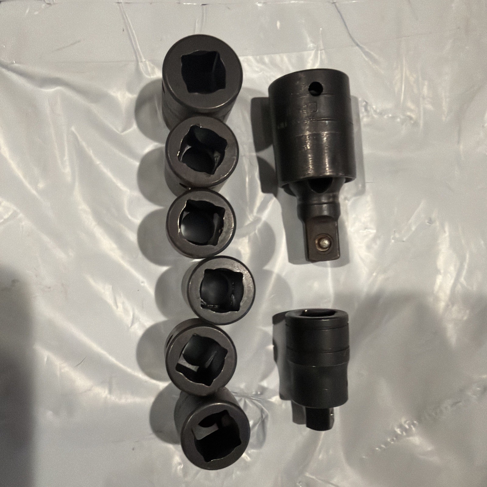 Snap On Sockets 1/2 Drive 3’ Swivel,1/2-3/8 Reducer.11 /16,5/8,9/16,1/2,7/16.3/8