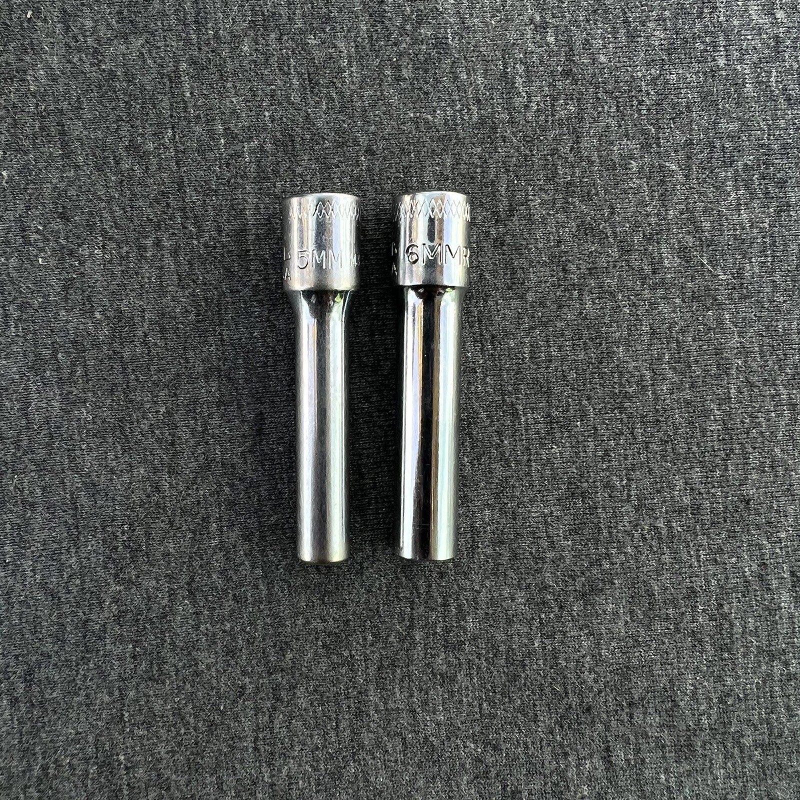 Mac Tools 5mm & 6mm Metric 6 Point 1/4″ Drive Deep Sockets MD6 USA