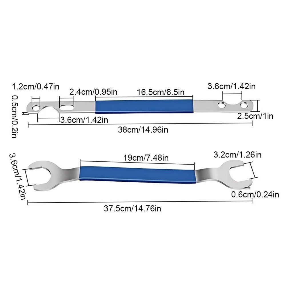 Rust Resistant Chrome Plated Fan Removal Tool Set with Extended Leverage Design