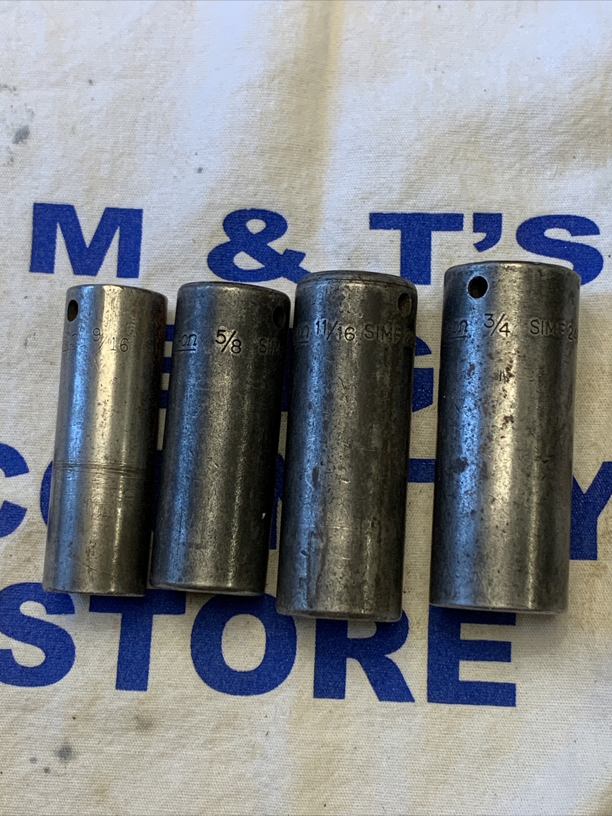 Snap-on Tools 3/8″ Drive 6pt 4pc Deep SAE Socket Set SIMF180, 200, 220, 240