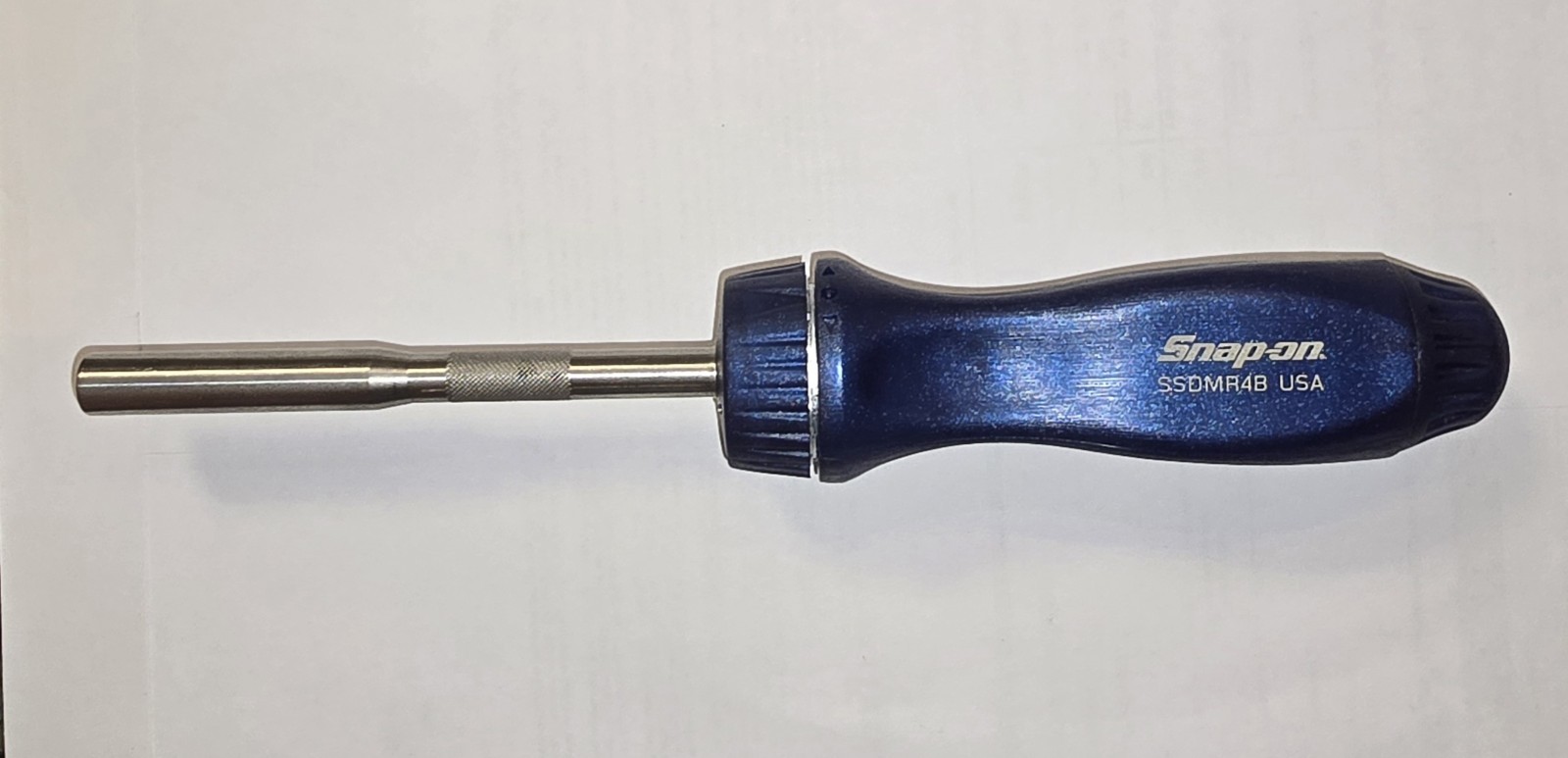 Snap-on Tools USA NEW POWER BLUE Ratcheting Screwdriver SSDMR4B BULK NO BITS/BOX