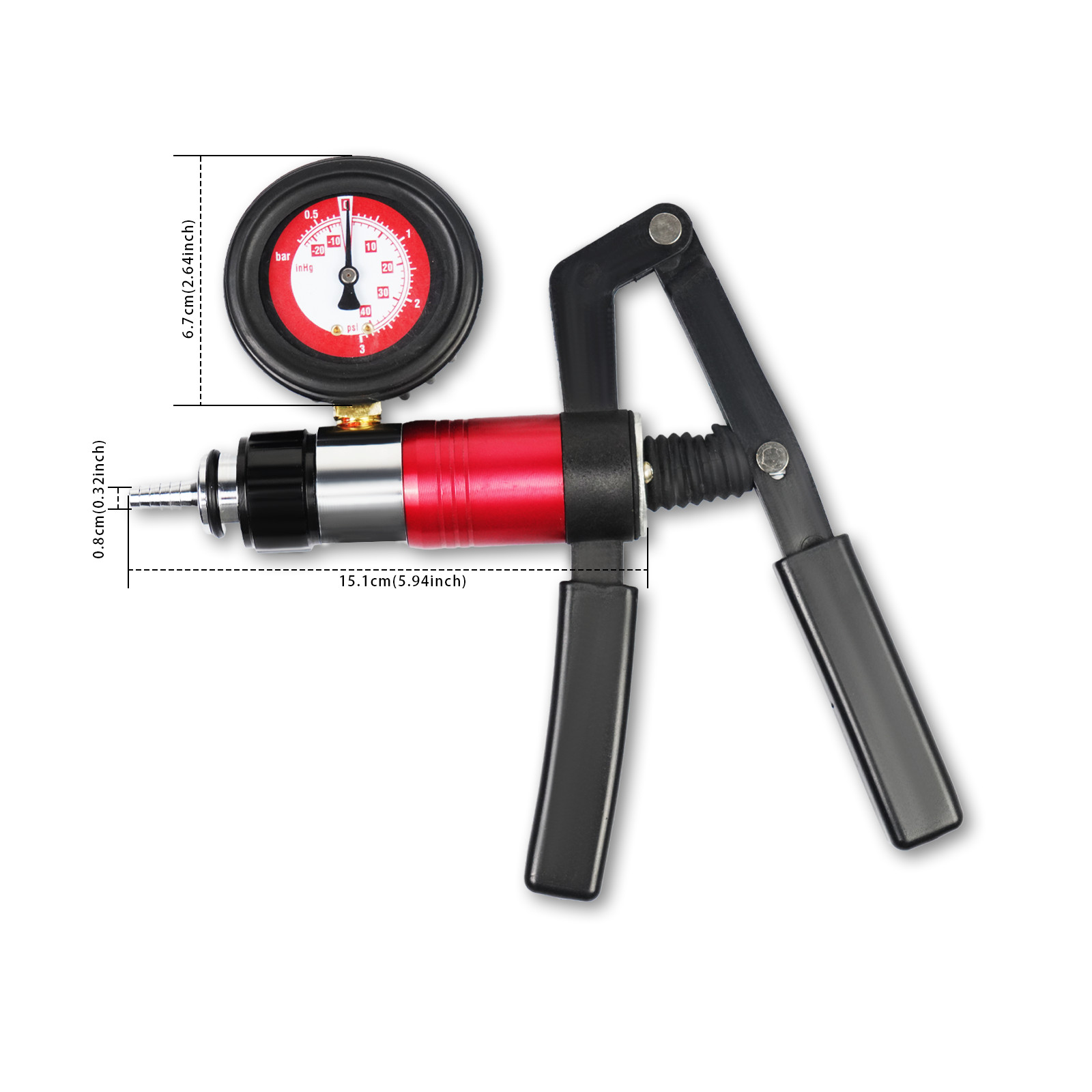 21pcs Hand Held Vacuum Pressure Pump Tester Brake Fluid Bleeder Bleeding Tool US