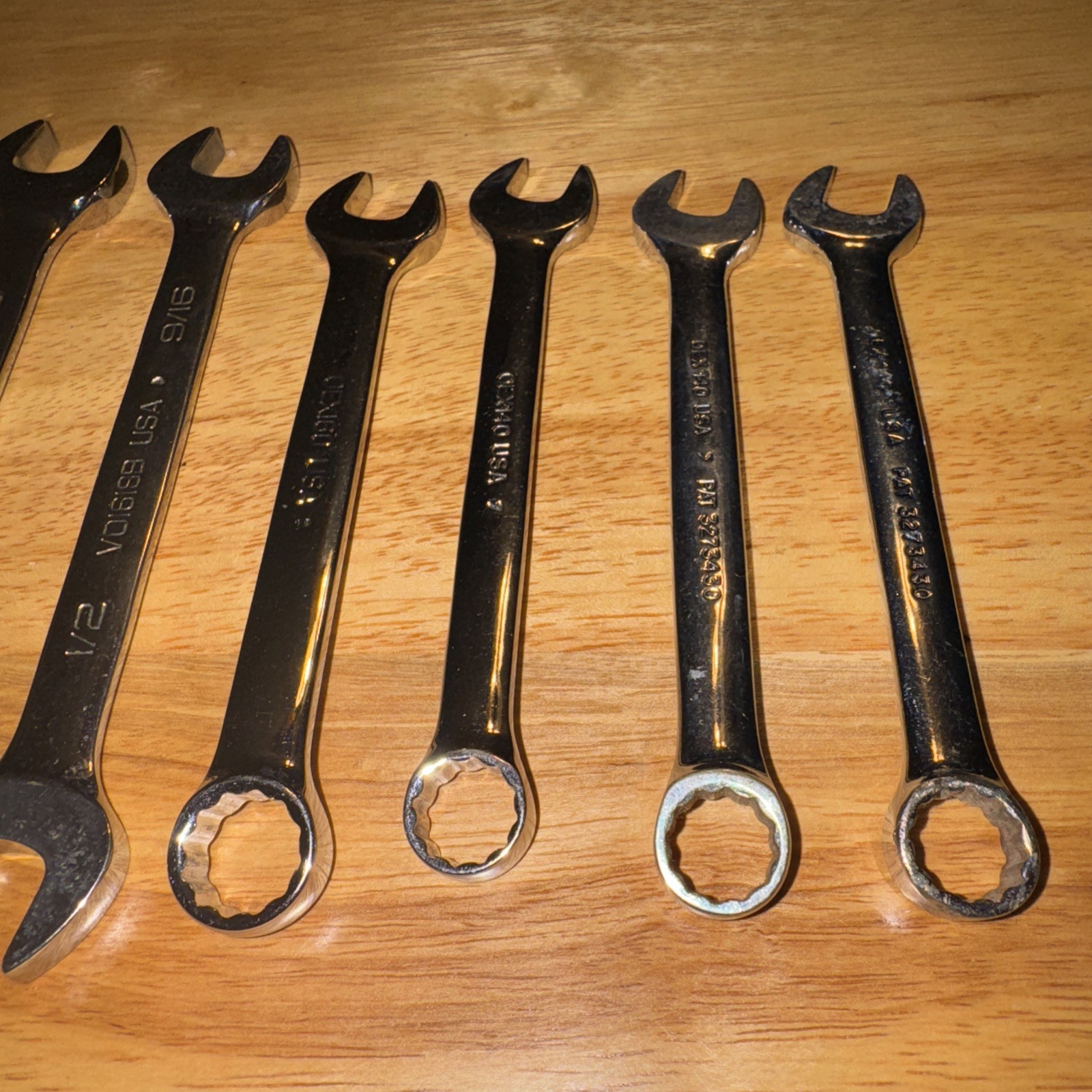 Snap-On Combination Wrench Lot USA Chrome Professional Mechanic Tool