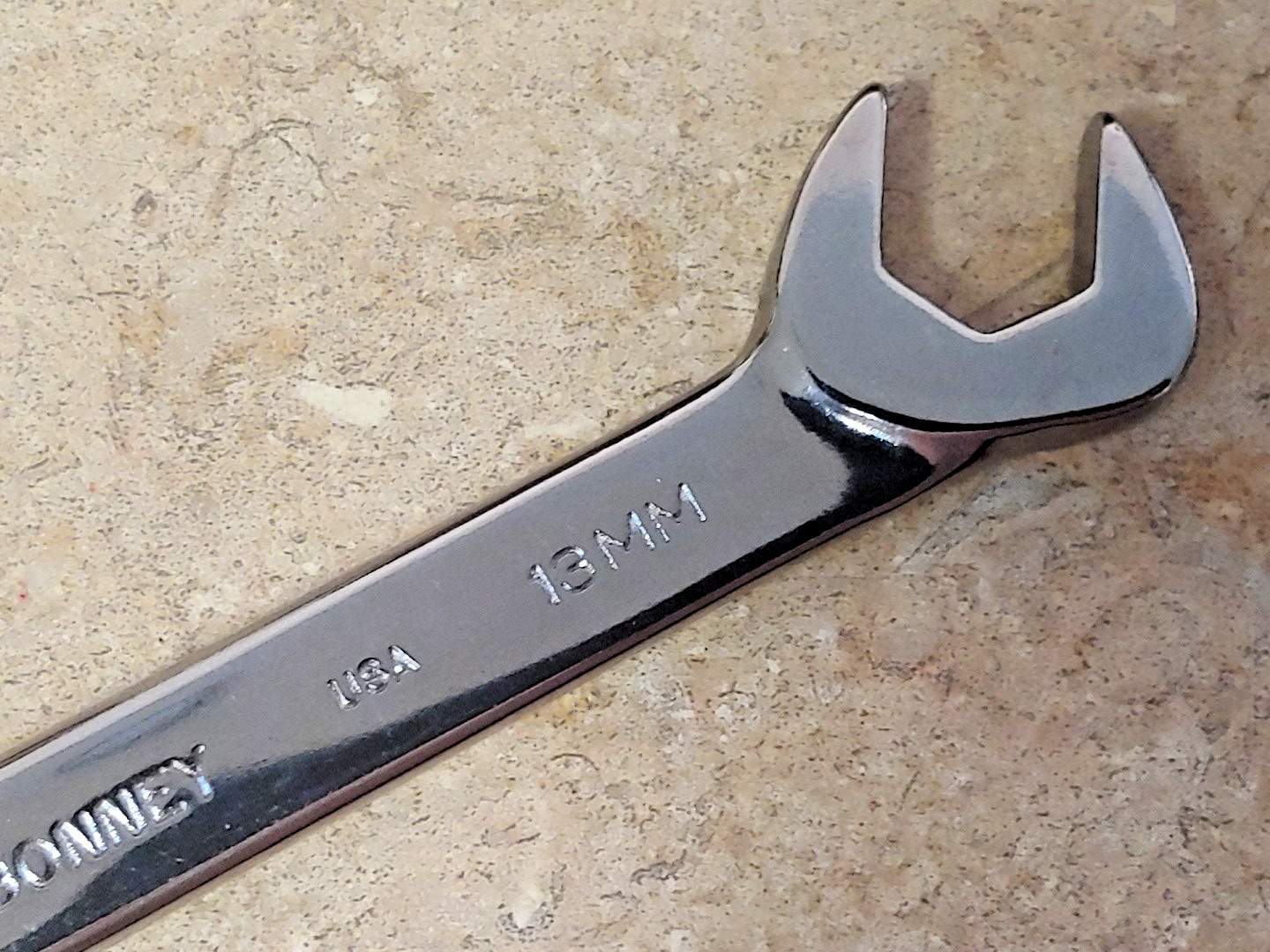 Bonney 13mm Open-end Polished 4-way Angle 15°-60°Wrench (MEA13) Made in USA