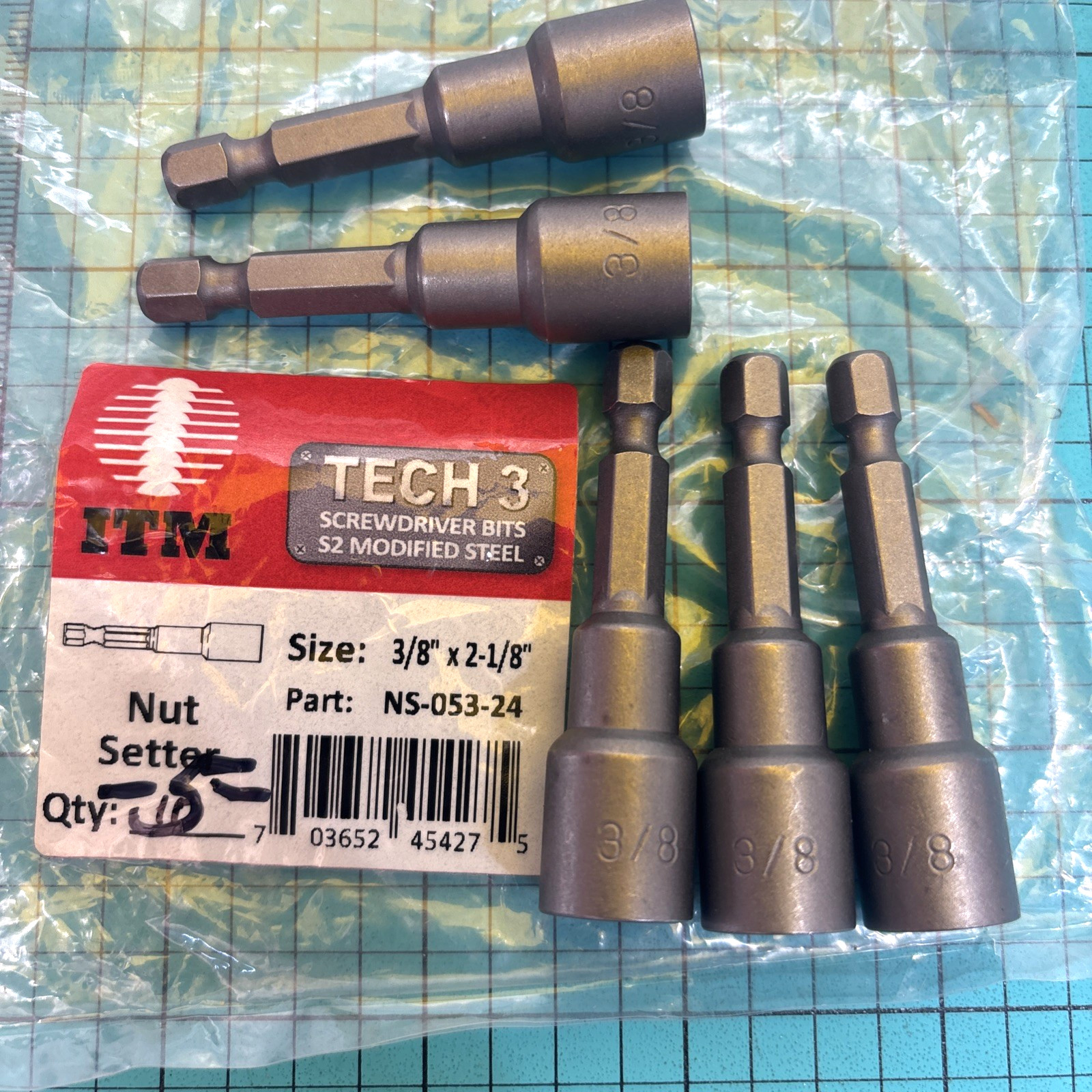 5- 3/8” Magnetic Nut Setter, Driver, 1/4″ Hex Shank ITM, Tech3, 2-1/8″ Long, New
