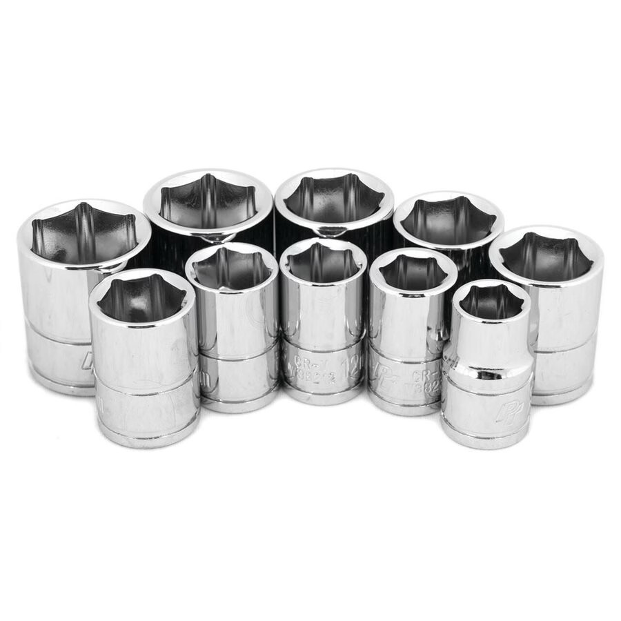 Performance Tool 3/8-Inch Socket Set – Metric Shallow / 10 Piece W38202