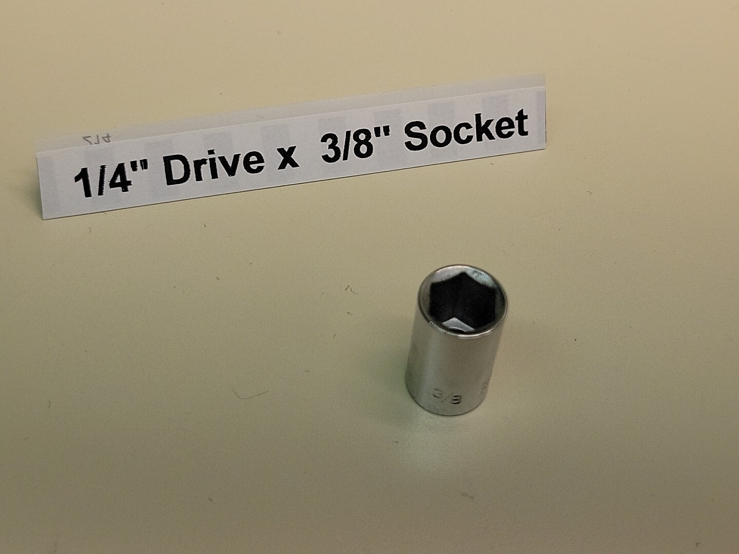 Master Mechanic 1/4″ Drive x 3/8″ SAE Standard Socket NOS USA