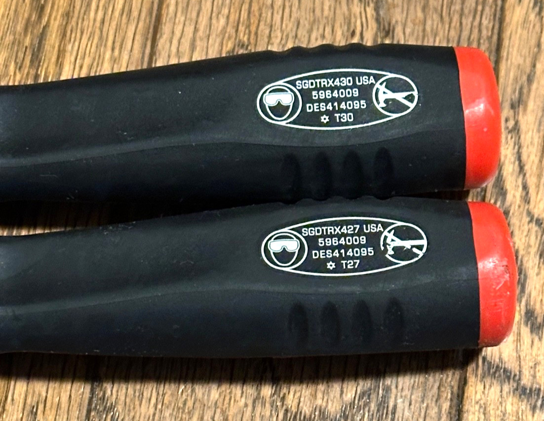 🇺🇸NEW Snap On Tools T27 T30 Torx TAMPER Proof Driver Screwdriver Set Lot Star