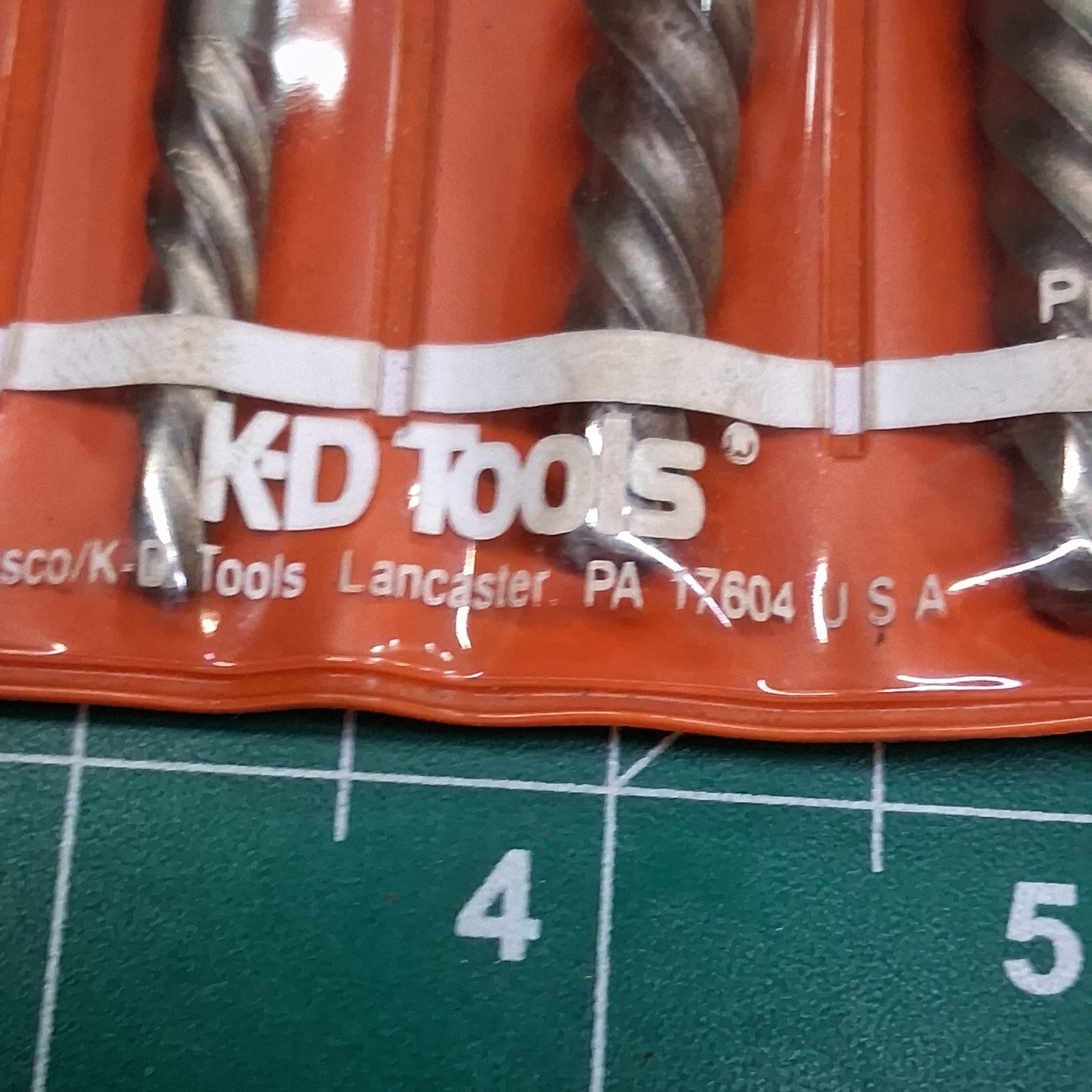 Vintage K-D Tools 2419 Spiral Fluted Twist Bolt Screw Extractor Bit 4-Piece Set