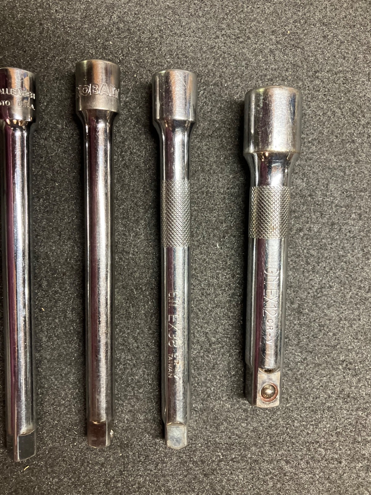(e) 4 Piece Drive Extension Set (Kobalt & Proto Included)