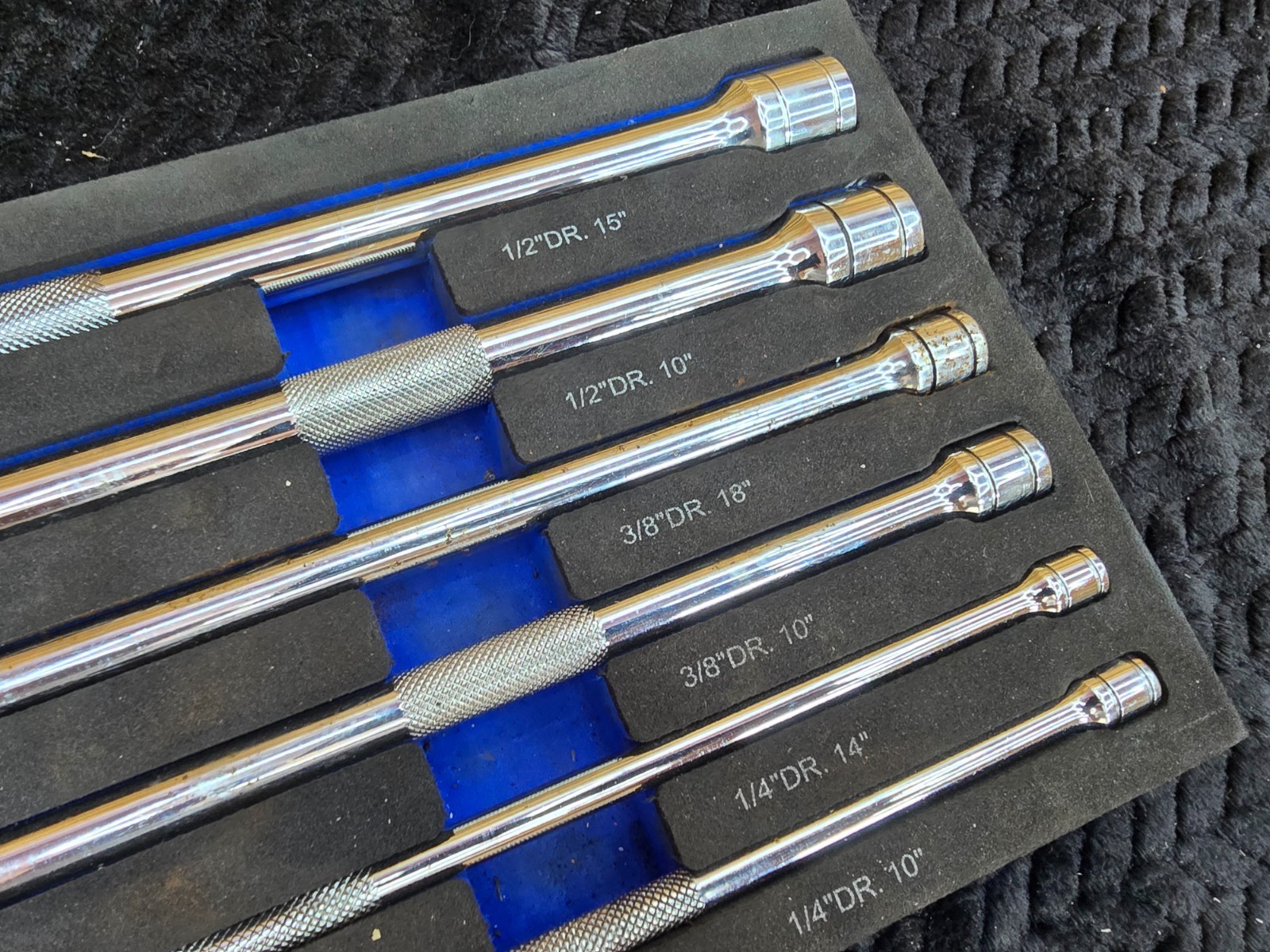 Cornwell Blue Power Locking Extension Set CBPE9LKST 9 Piece 1/4 ,3/8, 1/2