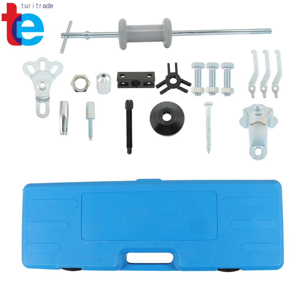 17Pcs Wrench Adapter Axle Bearing Hub Auto Set Slide Hammer Dent Puller Tool Kit