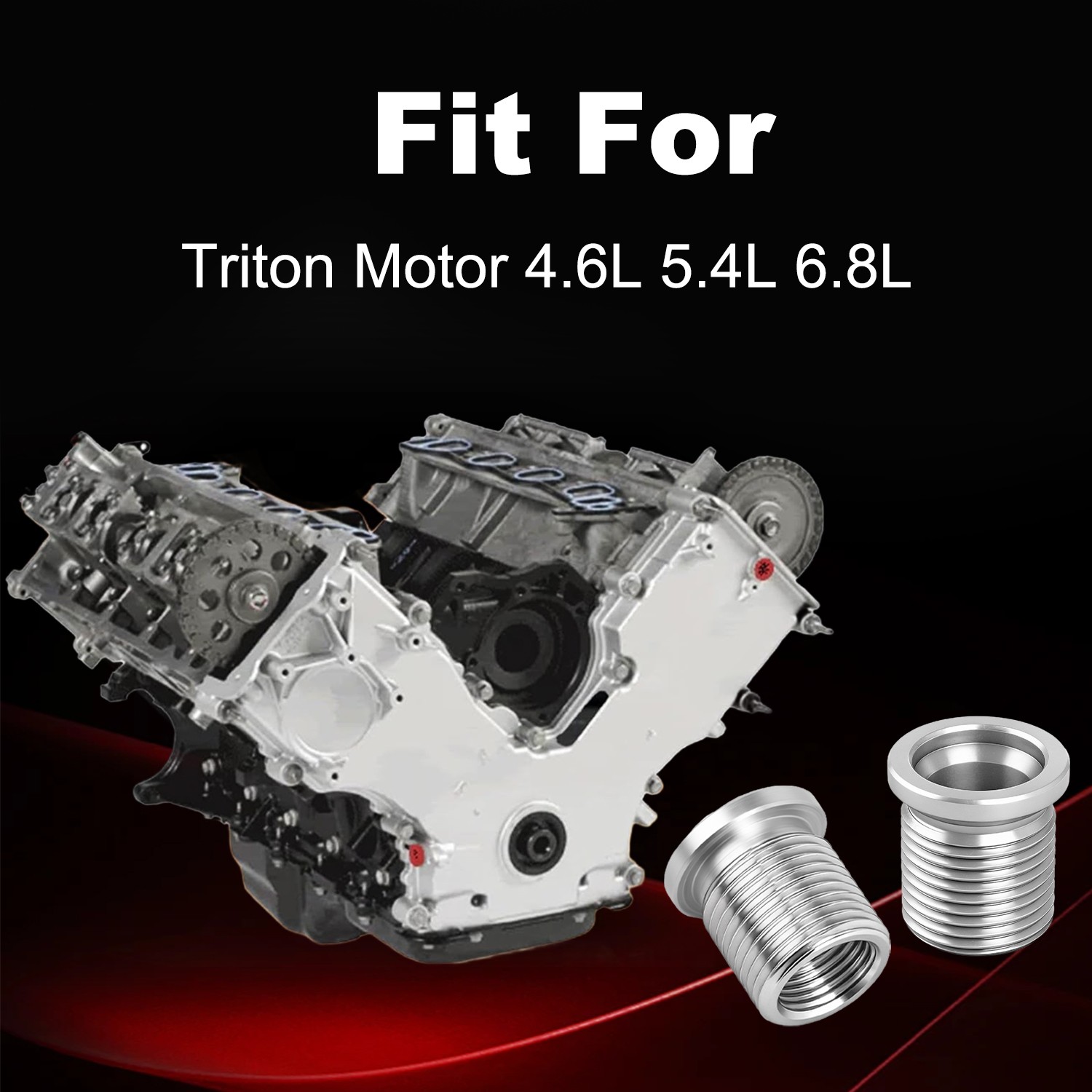 14mm 10x Spark Plug Port Insert for Ford 4. 6L 5. 4L 6. 8 V-10 Triton 389-100