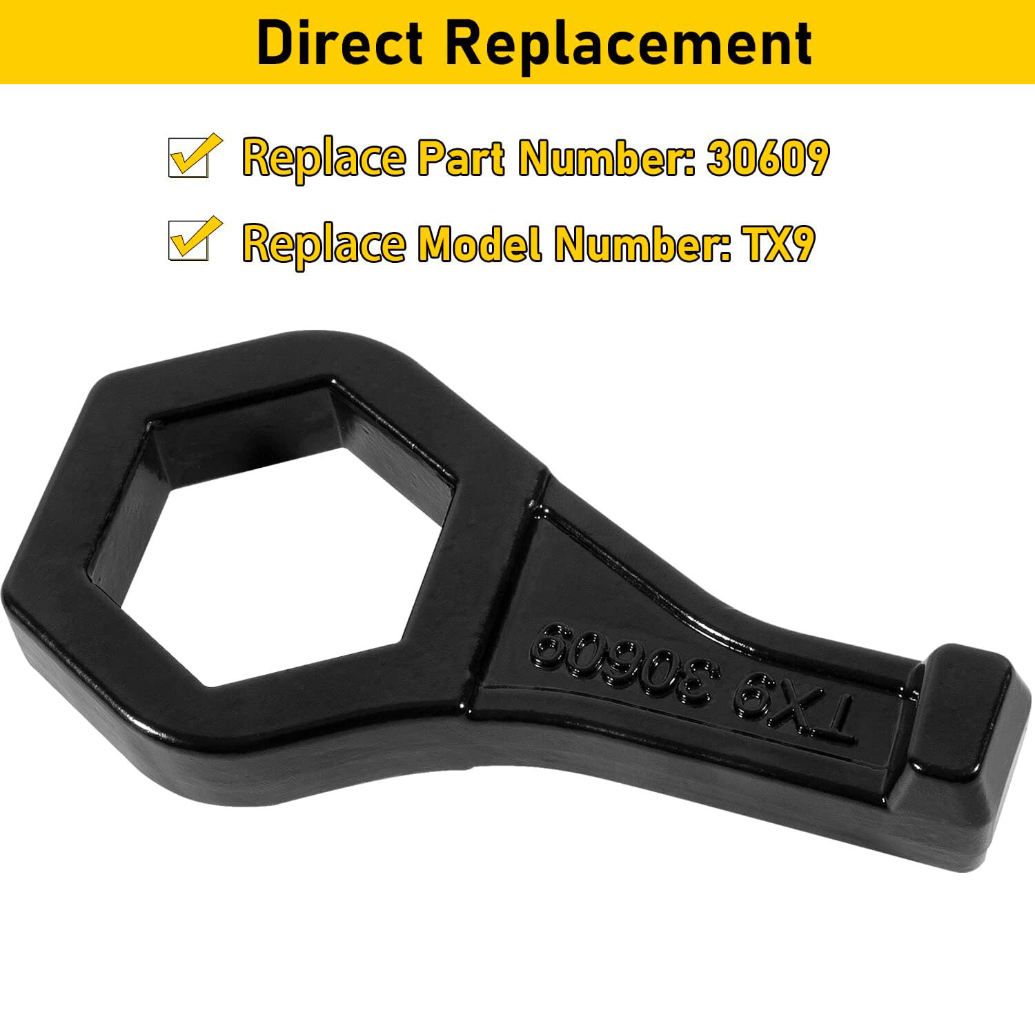 30609 Model TX9 Cap Nut Outer Nut Wrench Fits for Porkchop Style,Size:1-1/2 inch