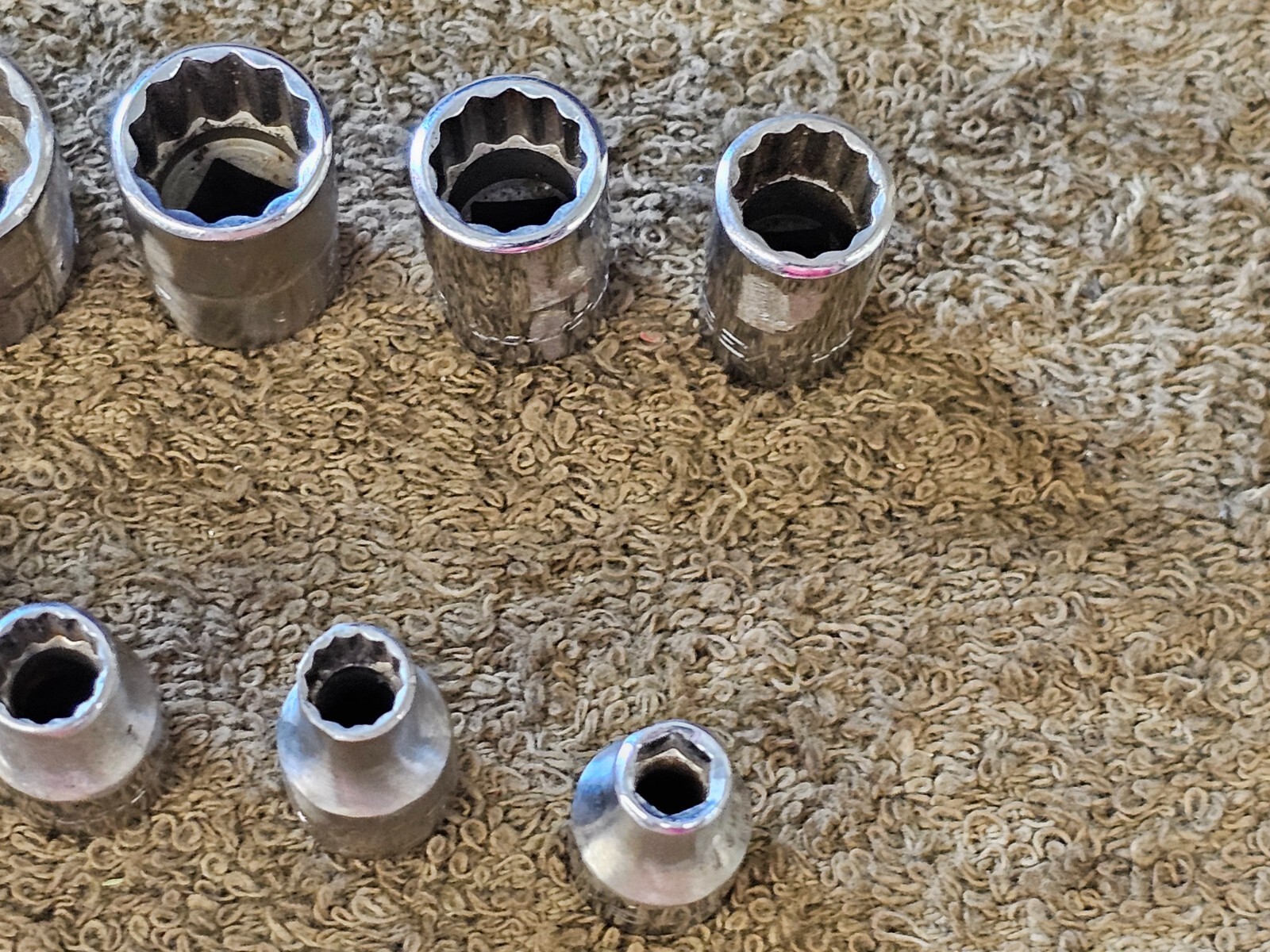 10 Snap On Socket 1/4″ Drive TMD SAE 9/16 1/2 7/16 3/8 11/32 5/16 6 12 Point USA