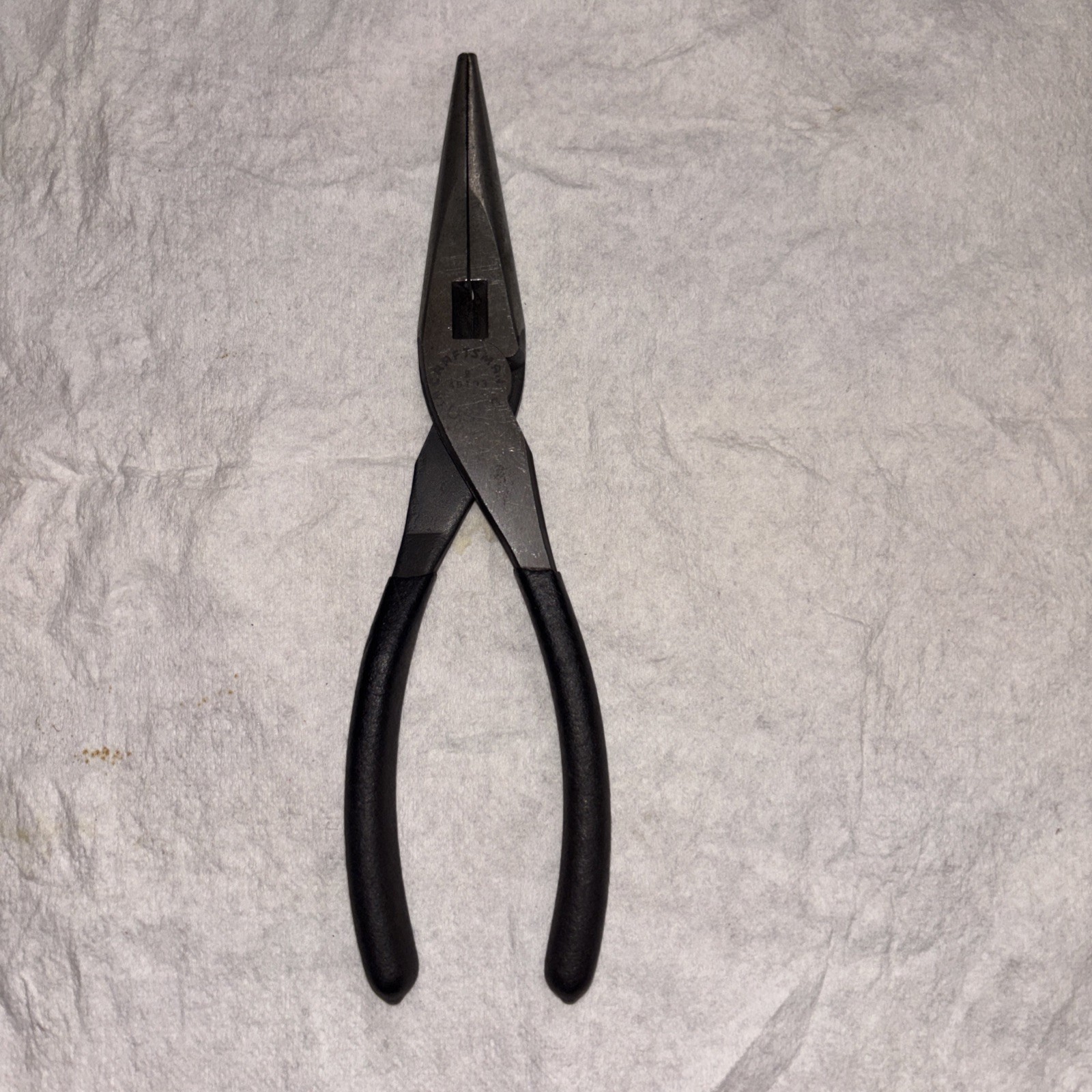 CRAFTSMAN 45103 Long Needle Nose Pliers Black Soft Grip Handles USA WF AF 8″