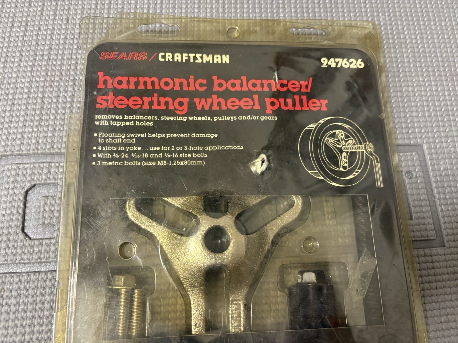 NOS Sears Craftsman Harmonic Balancer Steering Wheel Puller 47626 USA