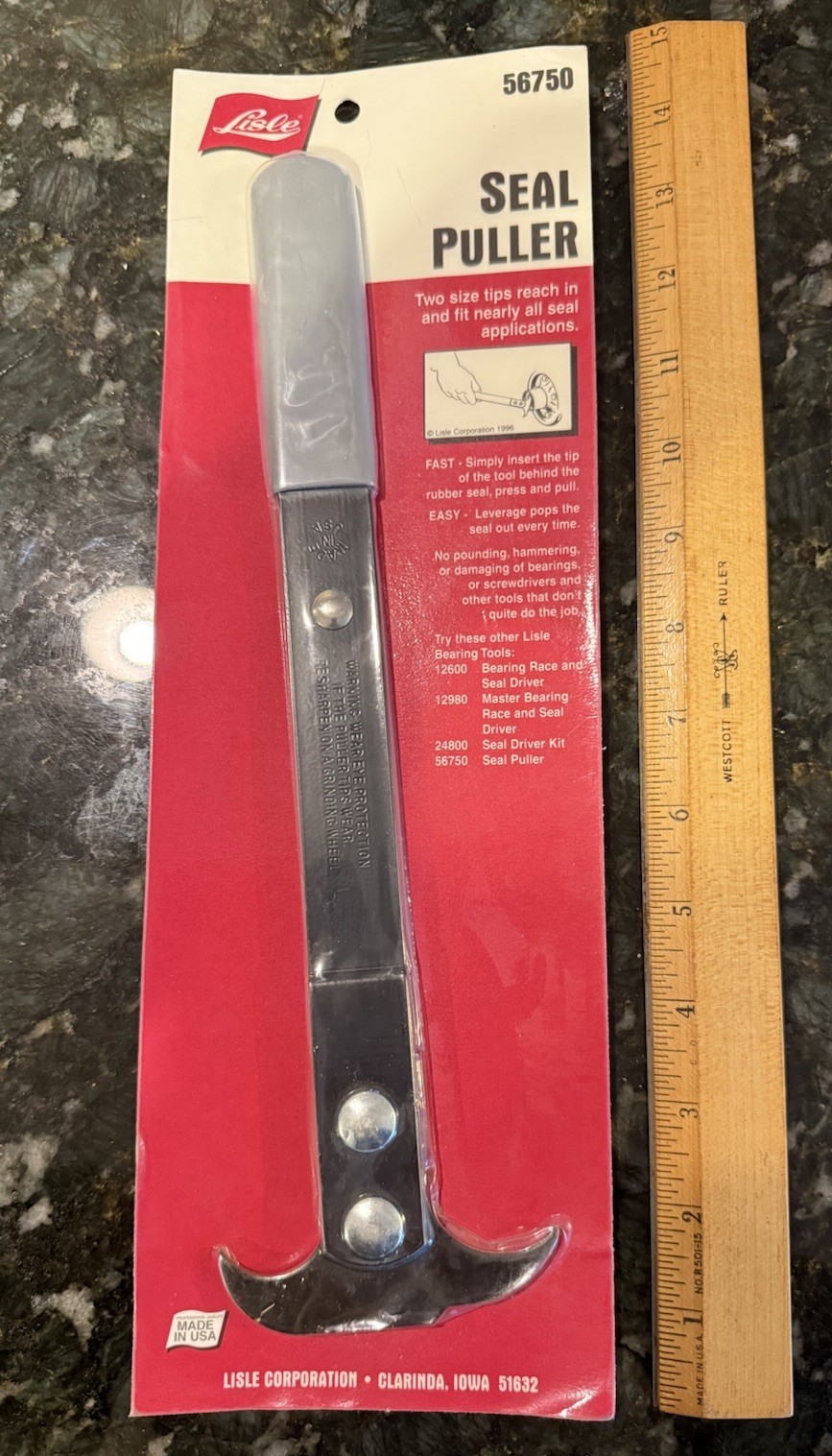 NEW Lisle SEAL PULLER Part # 56750 Made In The USA (NOS) Excellent Condition
